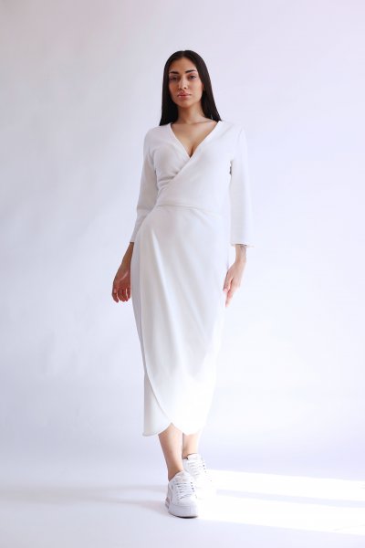 Платье из замши белое, фото 3101